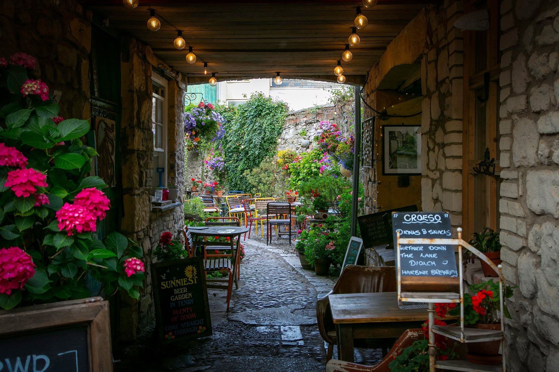 Biergarten der Waldgaststätte